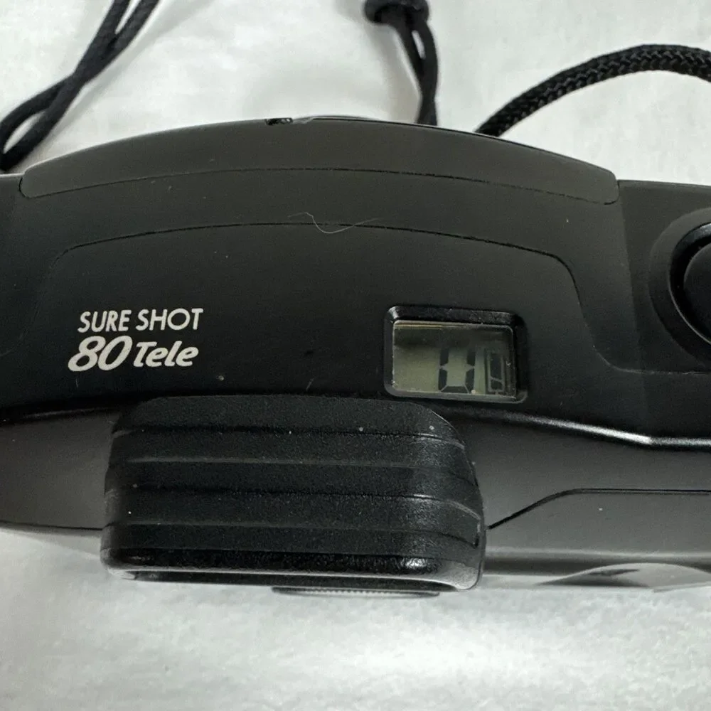 Canon Sure Shot 80 Tele Date 35mm Camera Point Shoot 38-80 mm f/3.7 Battery Case